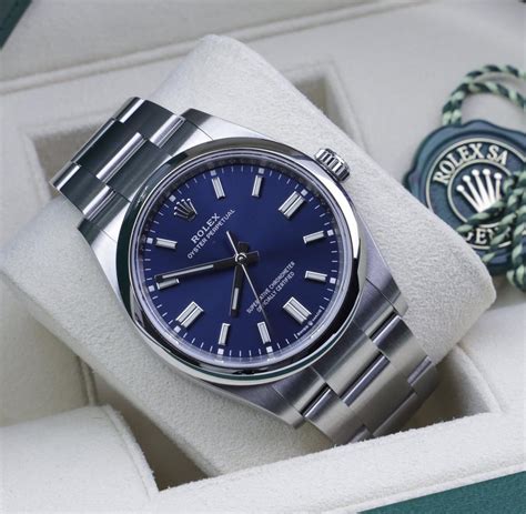 Rolex blue face oyster perpetual